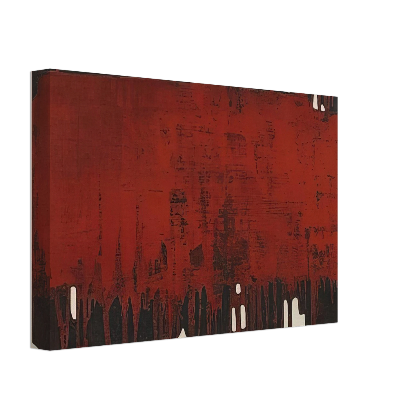 Pierre Soulages - Composition rouille et noire XXV - 1974 Canvas - 40x60 cm / 16x24 inches-canvas