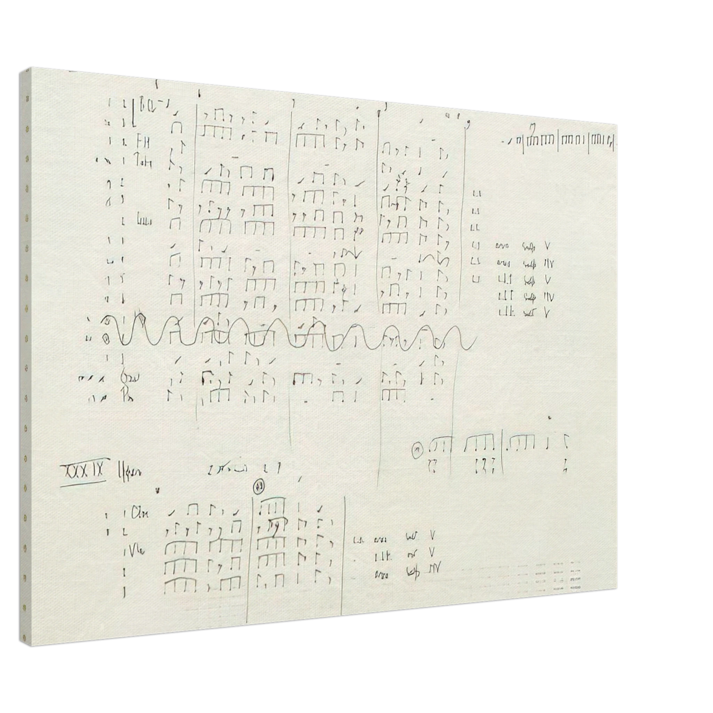 John Cage - Cheap Imitation - 1971 Canvas - 20x30 cm / 8x12 inches-canvas