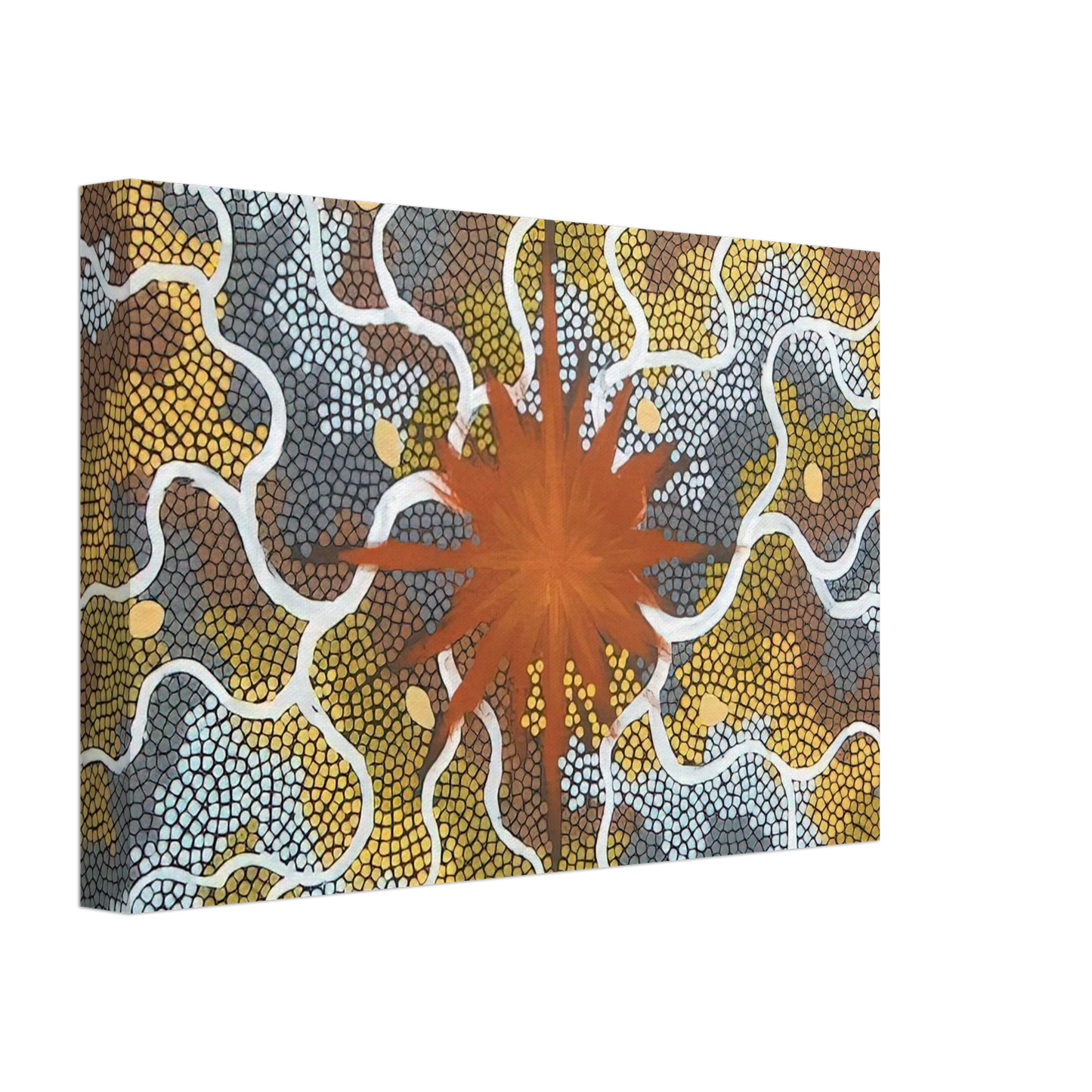 Clifford Possum Tjapaltjarri - Creation, Lightning Dreaming - 1993 Canvas - 70x100 cm / 28x40 inches-canvas