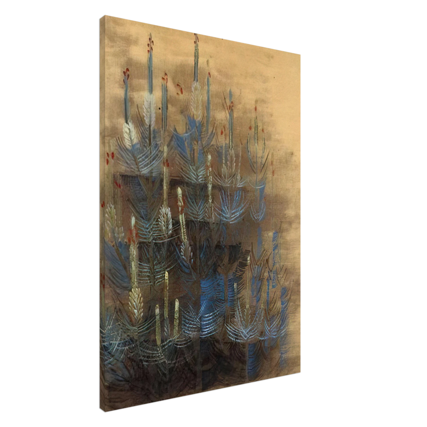 Morris Graves - Young forest pine in bloom - 1947 Canvas - 20x30 cm / 8x12 inches-canvas