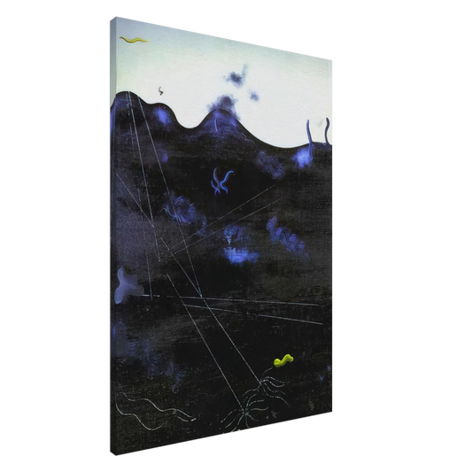 Yves Tanguy - Blue Bed Canvas - 20x30 cm / 8x12 inches-canvas