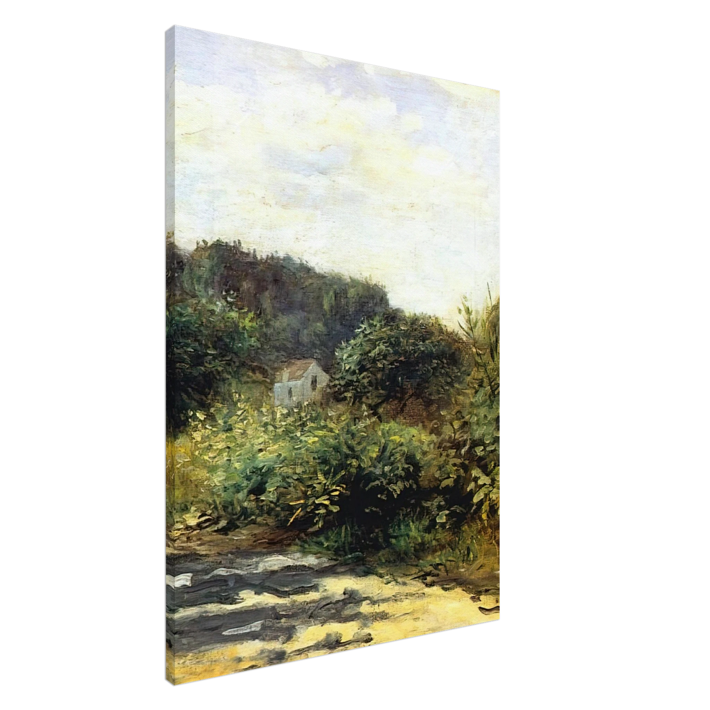 Pierre-Auguste Renoir - A Road in Louveciennes Canvas - 20x30 cm / 8x12 inches-canvas