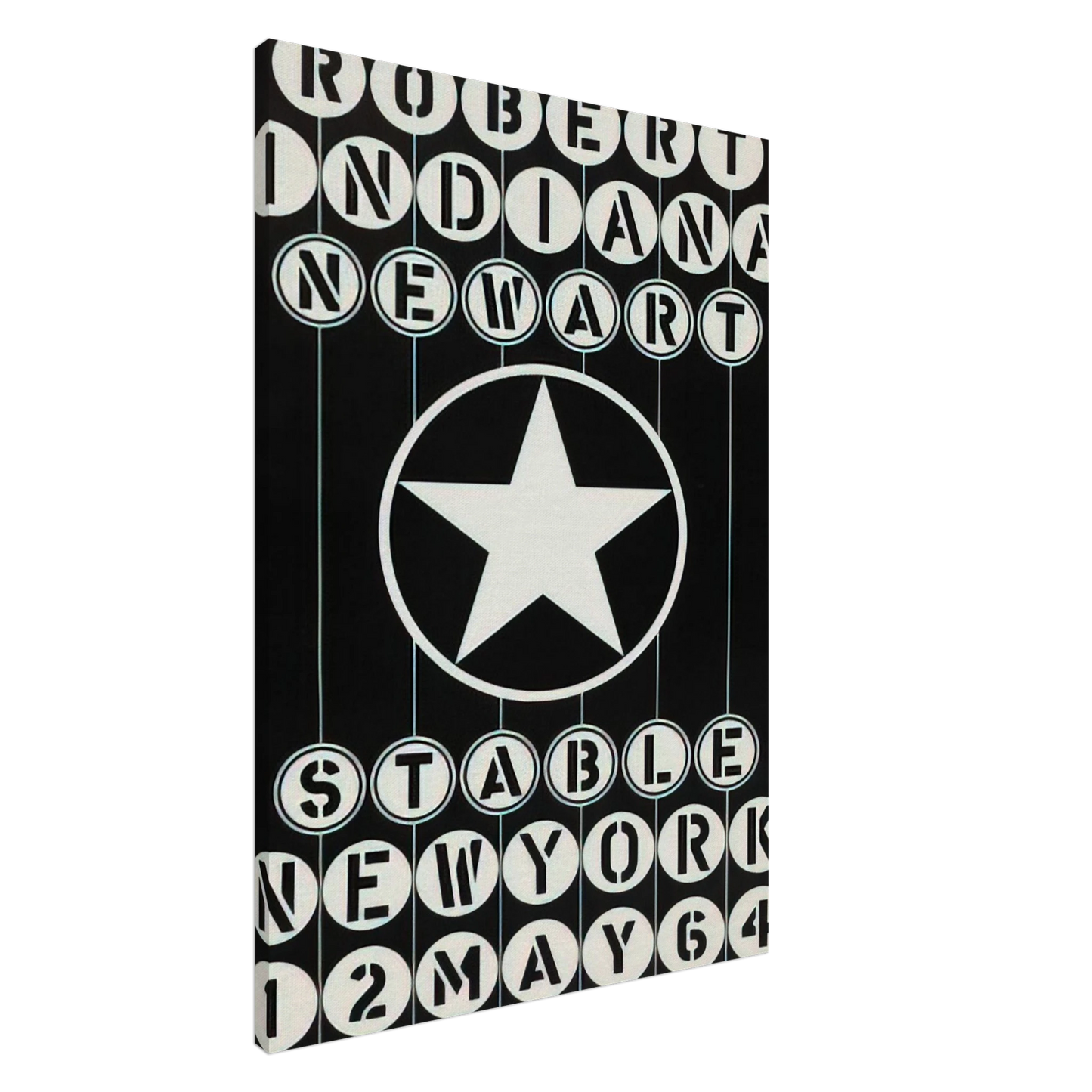 Robert Indiana - Robert Indiana, New Art, Stable New York Canvas - 20x30 cm / 8x12 inches-canvas