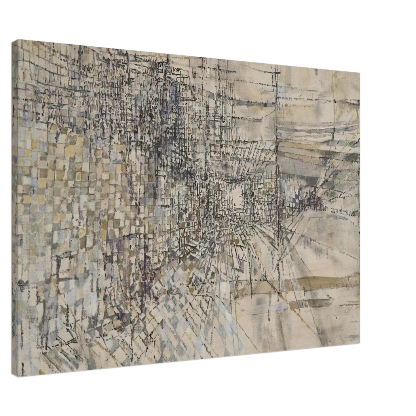 Maria Helena Vieira da Silva - La Garde Des Anges - 1950 Canvas - 20x30 cm / 8x12 inches-canvas