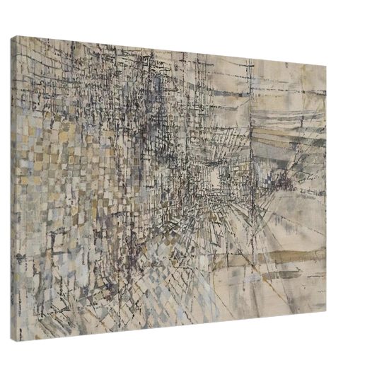 Maria Helena Vieira da Silva - La Garde Des Anges - 1950 Canvas - 20x30 cm / 8x12 inches-canvas