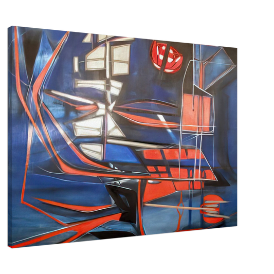 Jimmy Ernst - Science Fiction - 1948 Canvas - 20x30 cm / 8x12 inches-canvas