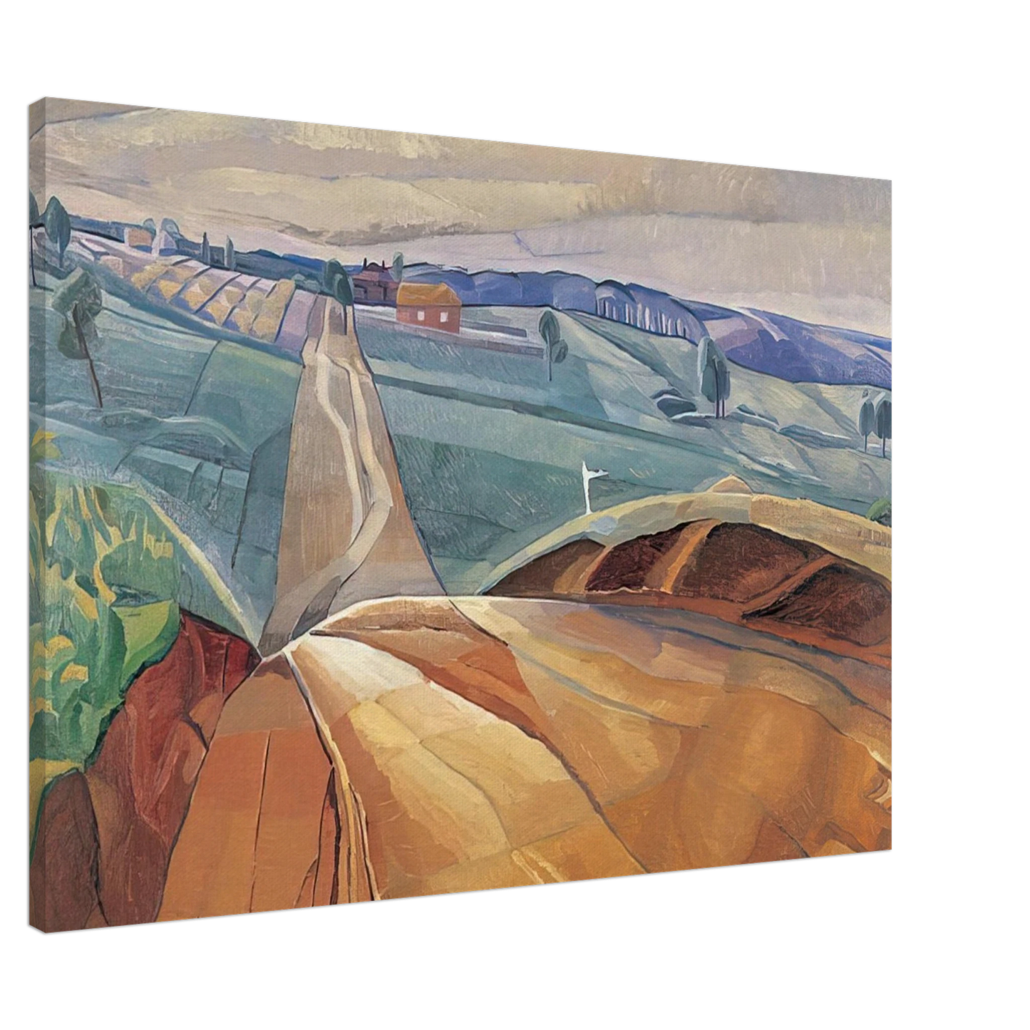 Grace Cossington Smith - Landscape at Pentecost - 1929 Canvas - 20x30 cm / 8x12 inches-canvas