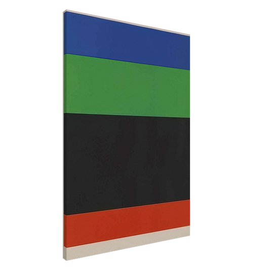 Ellsworth Kelly - Blue-Green-Black-Red Canvas - 20x30 cm / 8x12 inches-canvas
