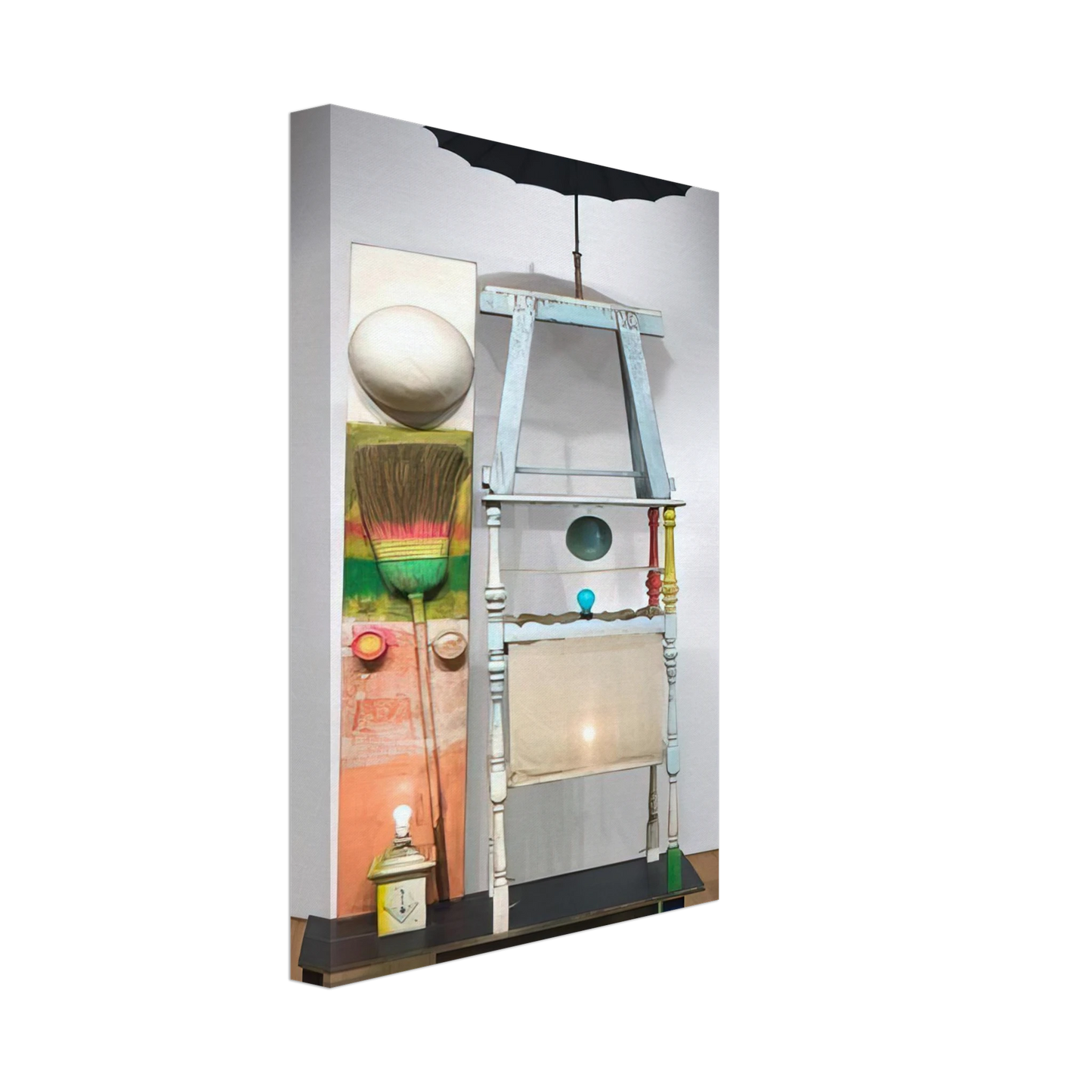 Robert Rauschenberg - THE TOWER 1957 Canvas - 40x60 cm / 16x24 inches-canvas