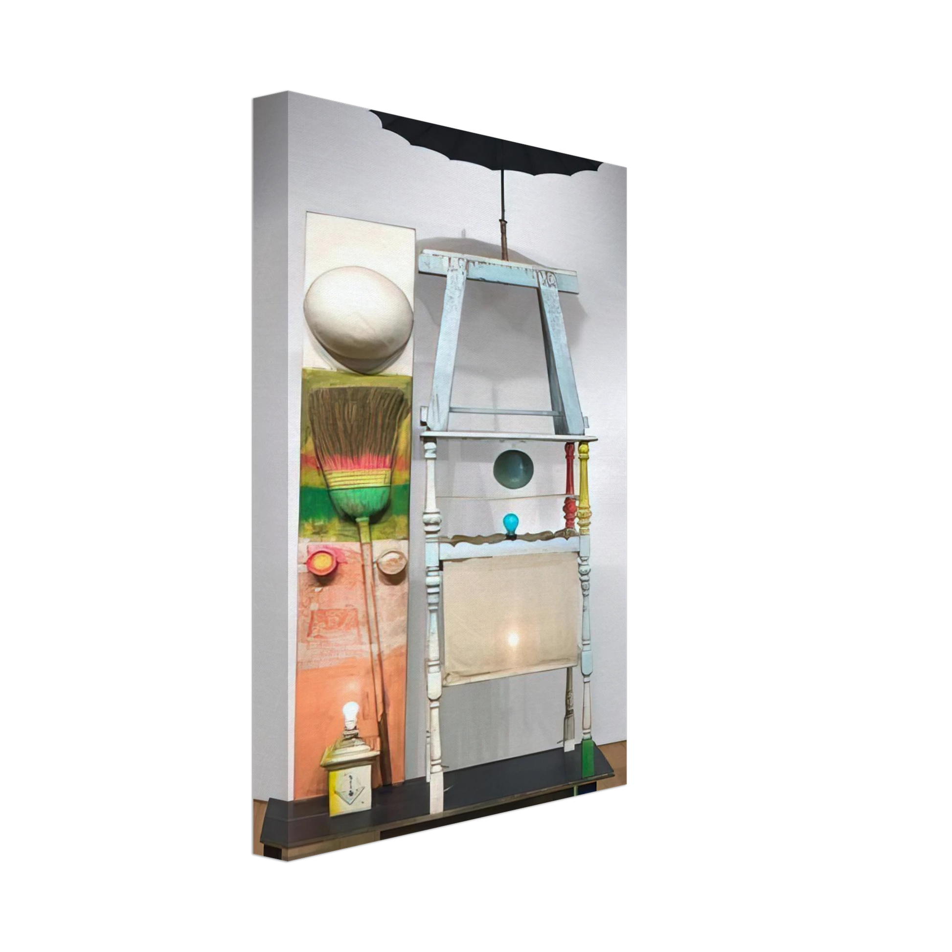 Robert Rauschenberg - THE TOWER 1957 Canvas - 40x60 cm / 16x24 inches-canvas