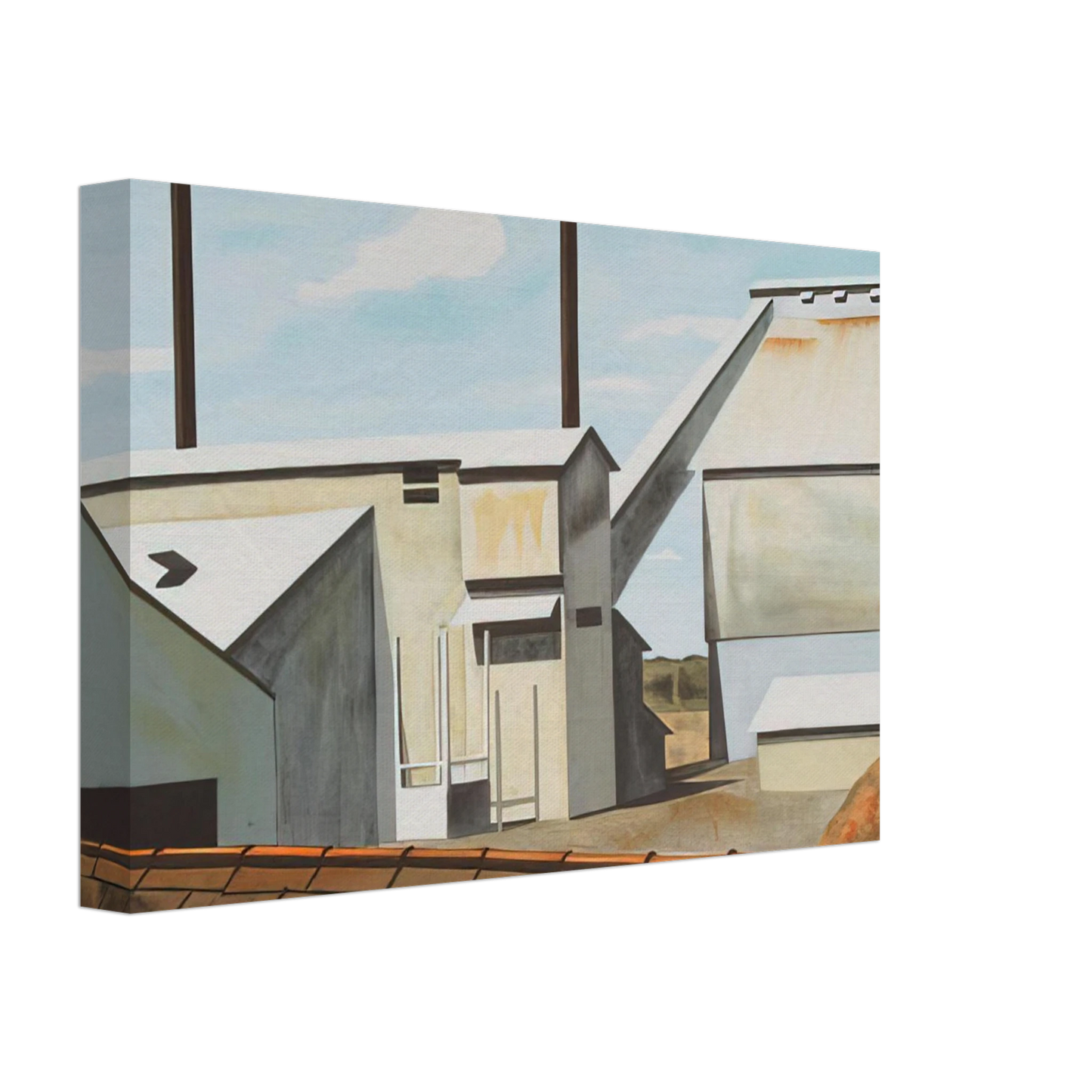 Clarence Holbrook Carter - Factory - 1980 Canvas - 70x100 cm / 28x40 inches-canvas