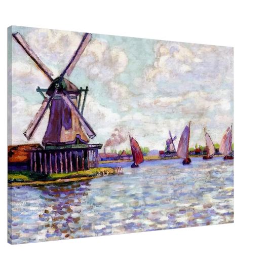 Armand Guillaumin - Moulins en Hollandee - 1904 Canvas - 20x30 cm / 8x12 inches-canvas