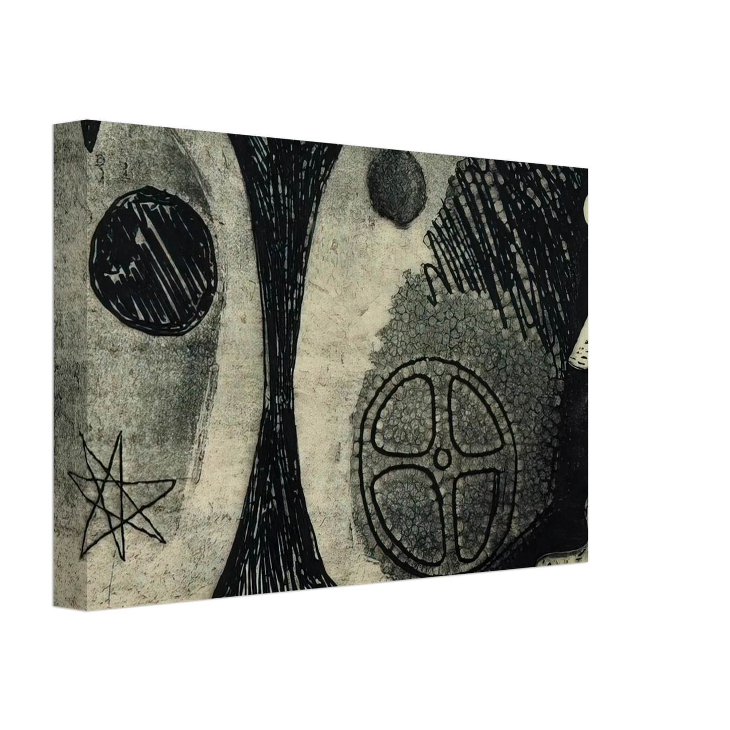 Alexander Calder - THE BIG I 1944 Canvas - 40x60 cm / 16x24 inches-canvas