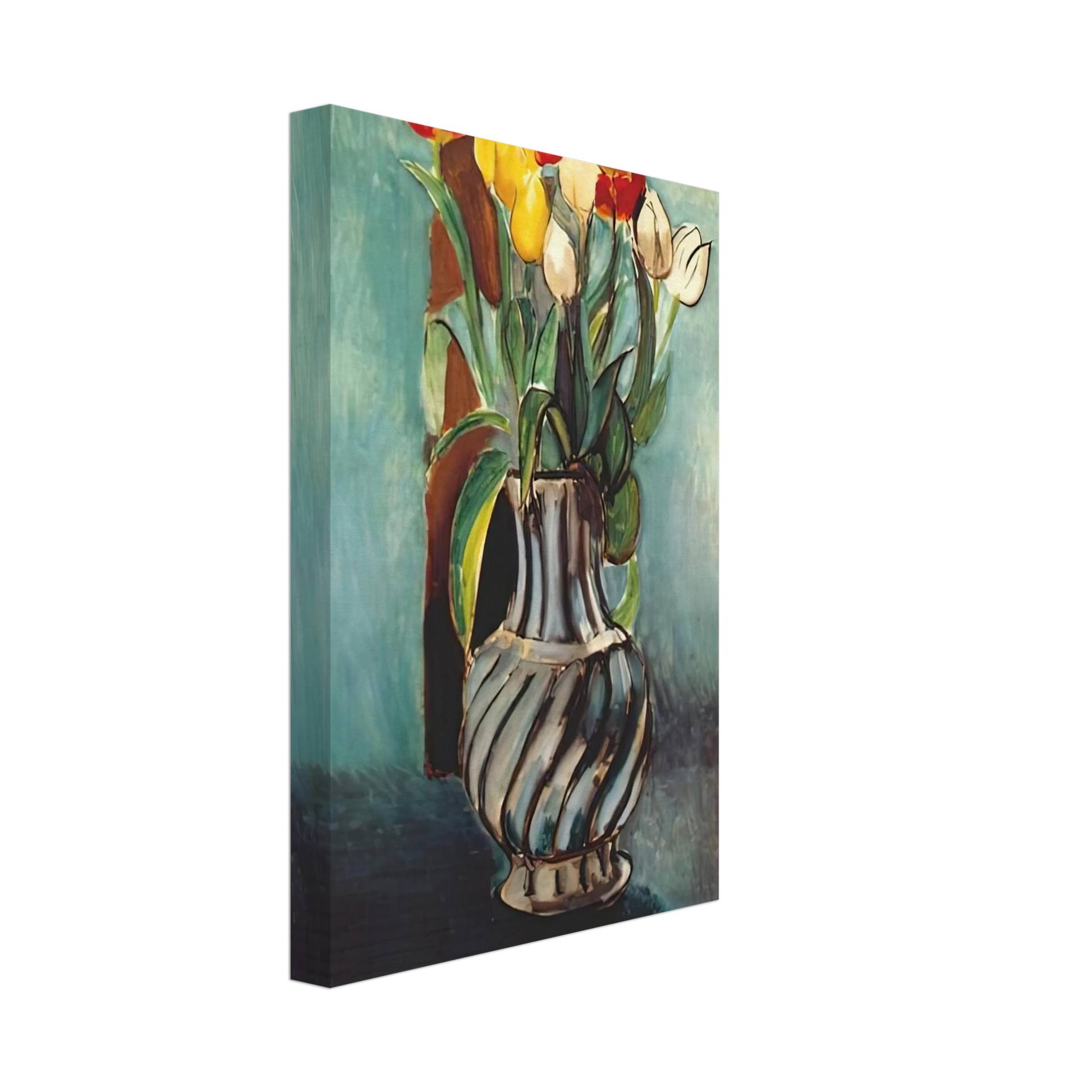 Henri Matisse - ME MYSELF STENDHAL VASE OF TULIPS 1914 Canvas - 40x60 cm / 16x24 inches-canvas