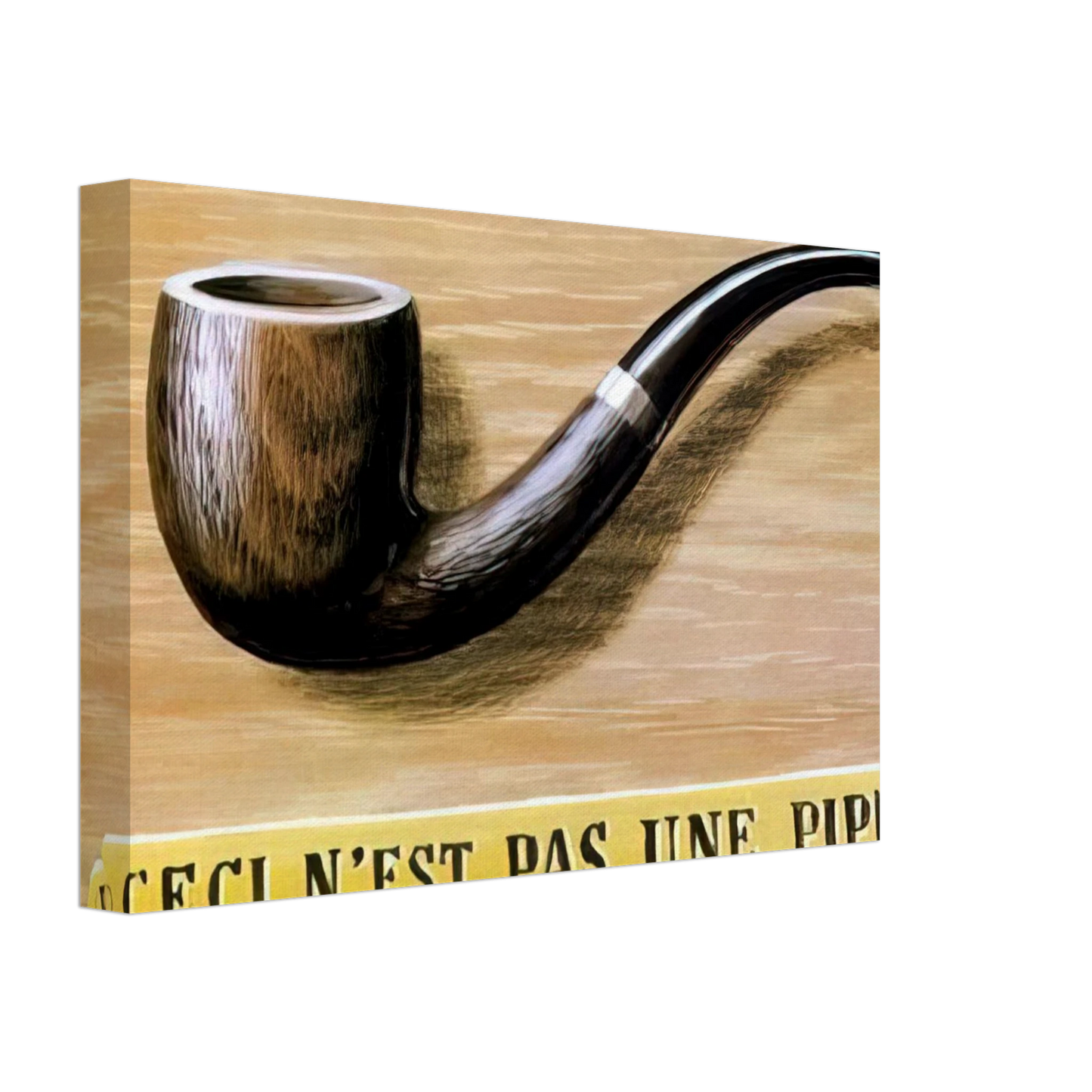 Rene Magritte - THE TREACHERY OF IMAGES THIS IS NOT A PIPE 1966 Canvas - 40x60 cm / 16x24 inches-canvas
