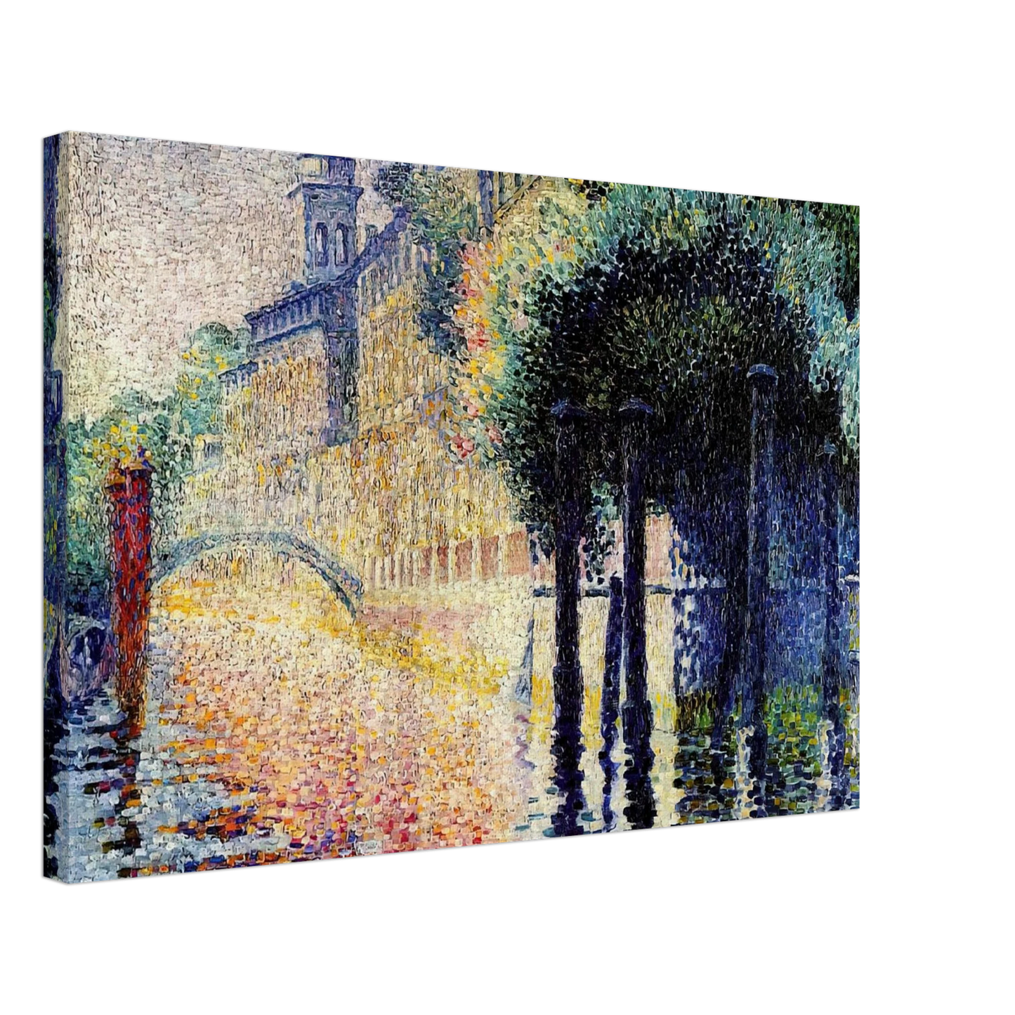 Henri-Edmond Cross - Rio San Trovaso, Venice Canvas - 40x60 cm / 16x24 inches-canvas
