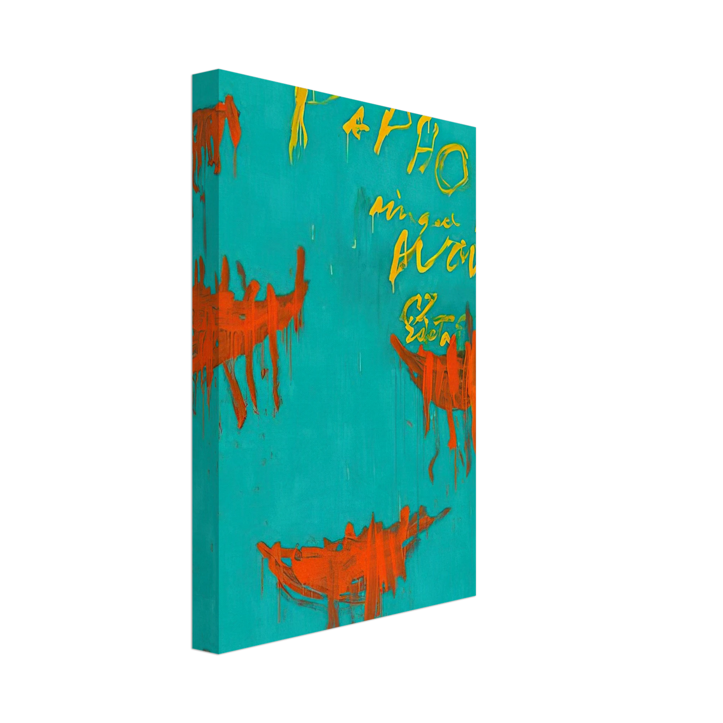 Cy Twombly - Leaving Paphos Ringed With Waves III Canvas - 70x100 cm / 28x40 inches-canvas