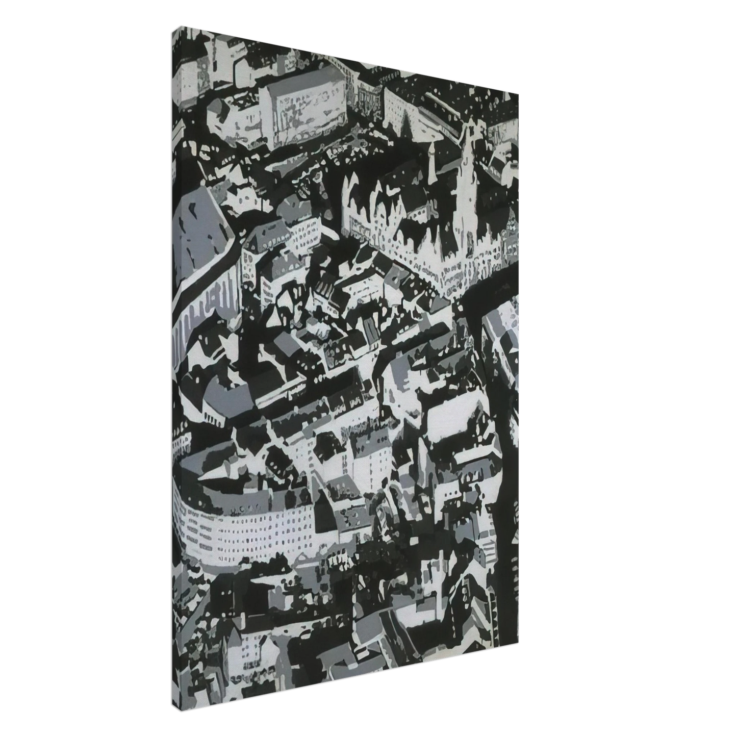 Gerhard Richter - TOWNSCAPE MU 1968 Canvas - 20x30 cm / 8x12 inches-canvas
