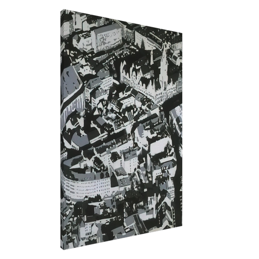Gerhard Richter - TOWNSCAPE MU 1968 Canvas - 20x30 cm / 8x12 inches-canvas