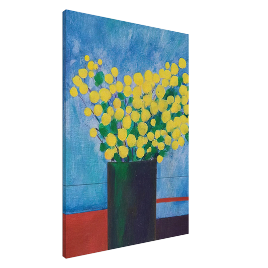Aldemir Martins - Vase With Flowers - 1968 Canvas - 20x30 cm / 8x12 inches-canvas