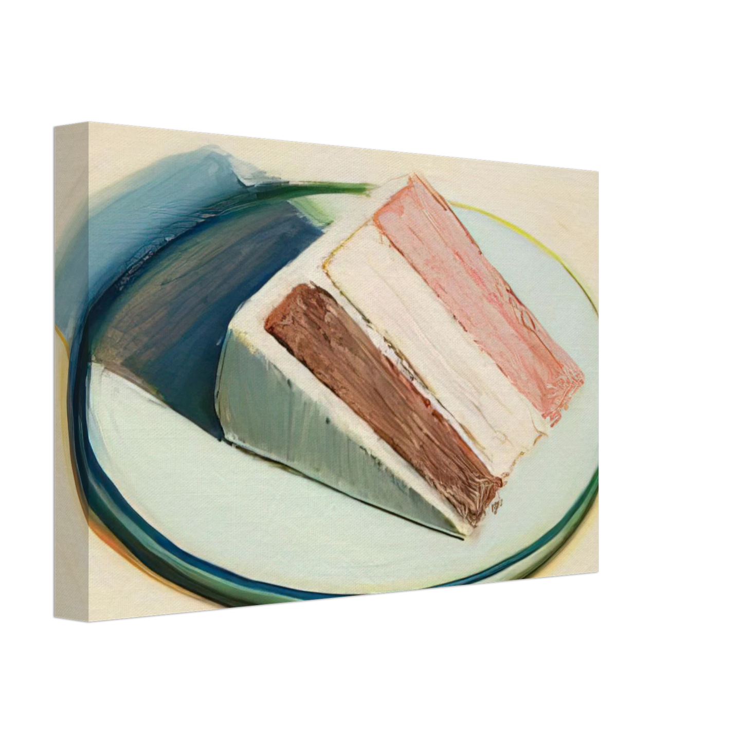 Wayne Thiebaud - Cake Slice - 1979 Canvas - 70x100 cm / 28x40 inches-canvas