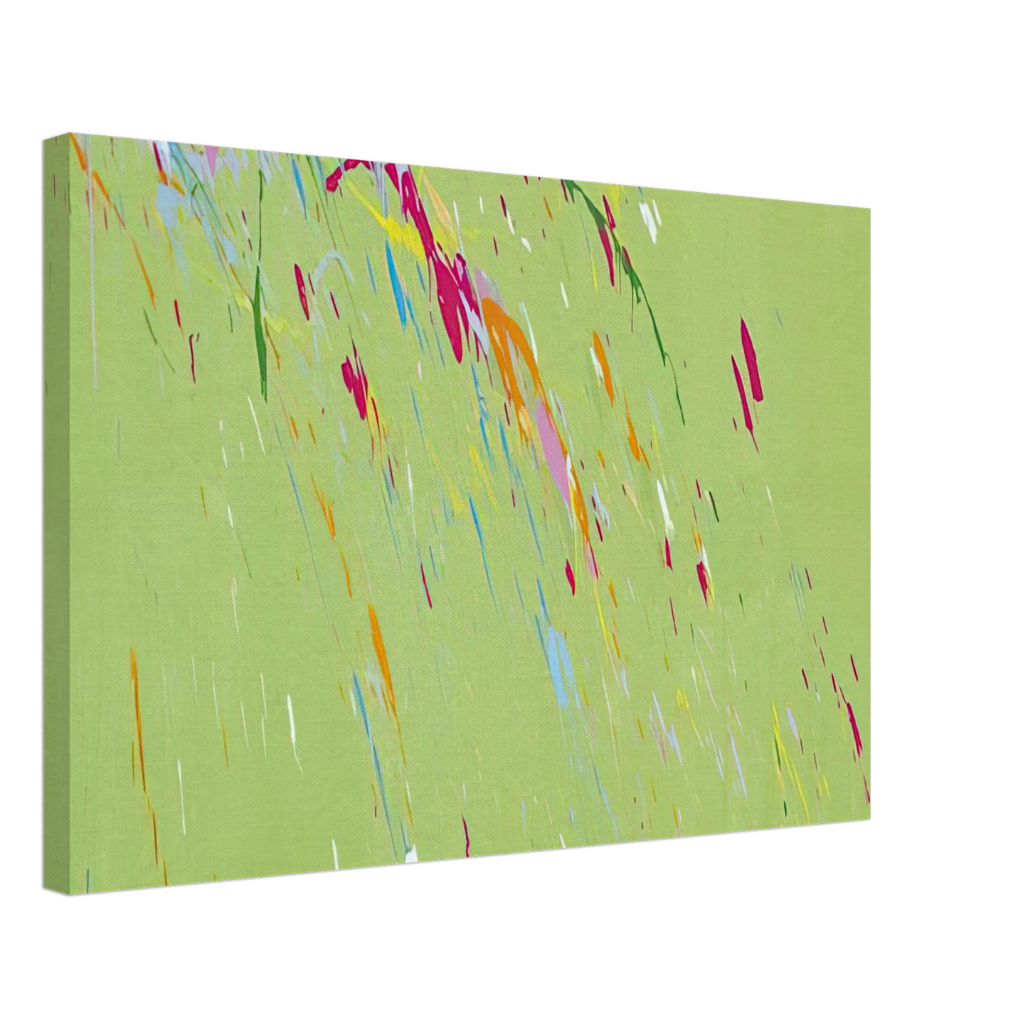 Walasse Ting - Raindrops Keep Falling on My Head - 1973 Canvas - 40x60 cm / 16x24 inches-canvas