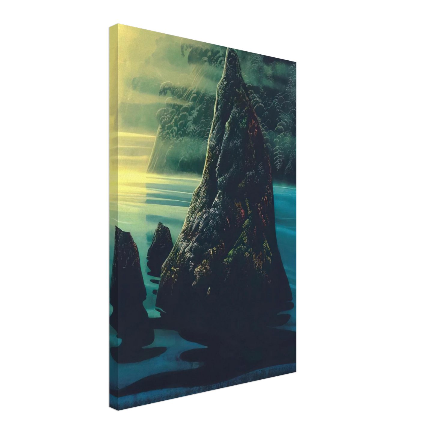 Eyvind Earle - The Rock Canvas - 40x60 cm / 16x24 inches-canvas