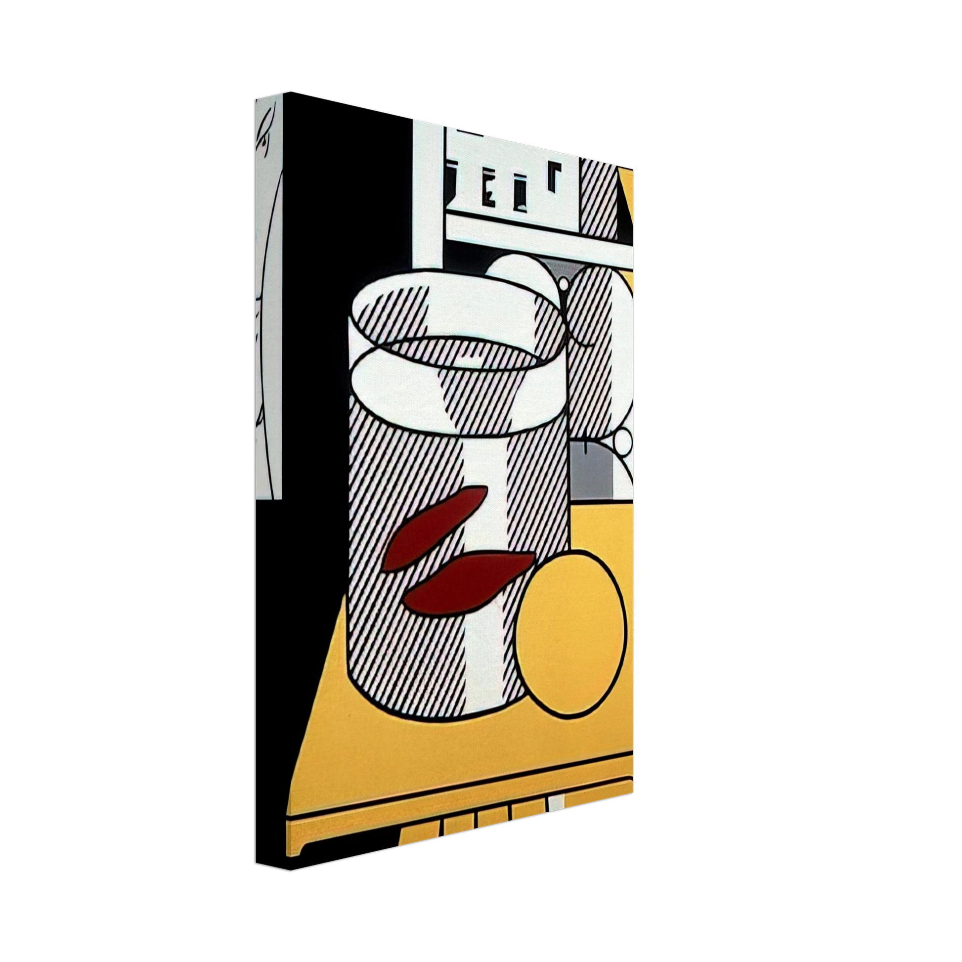 Roy Lichtenstein - STILL LIFE WITH GOLDFISH 1974 Canvas - 40x60 cm / 16x24 inches-canvas