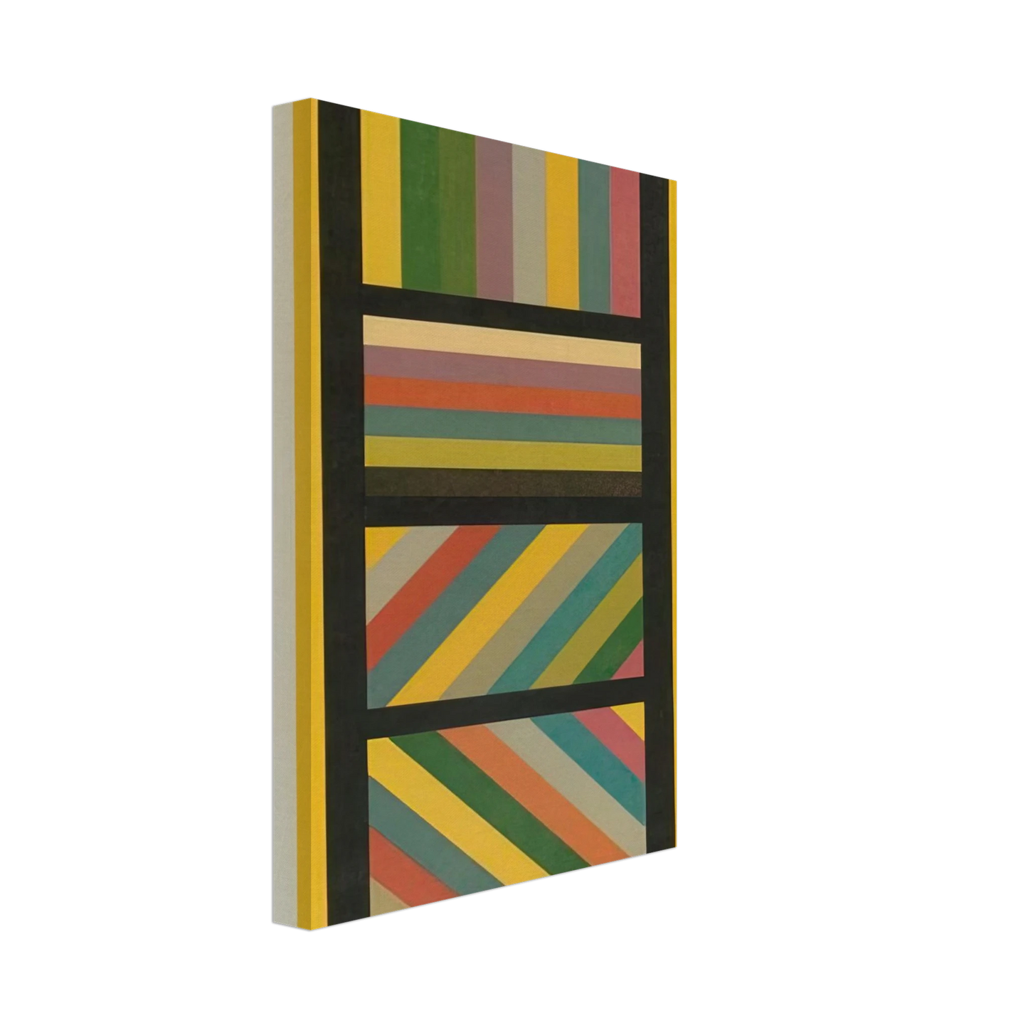 Sol LeWitt - Bands of Color in Four Directions Canvas - 40x60 cm / 16x24 inches-canvas