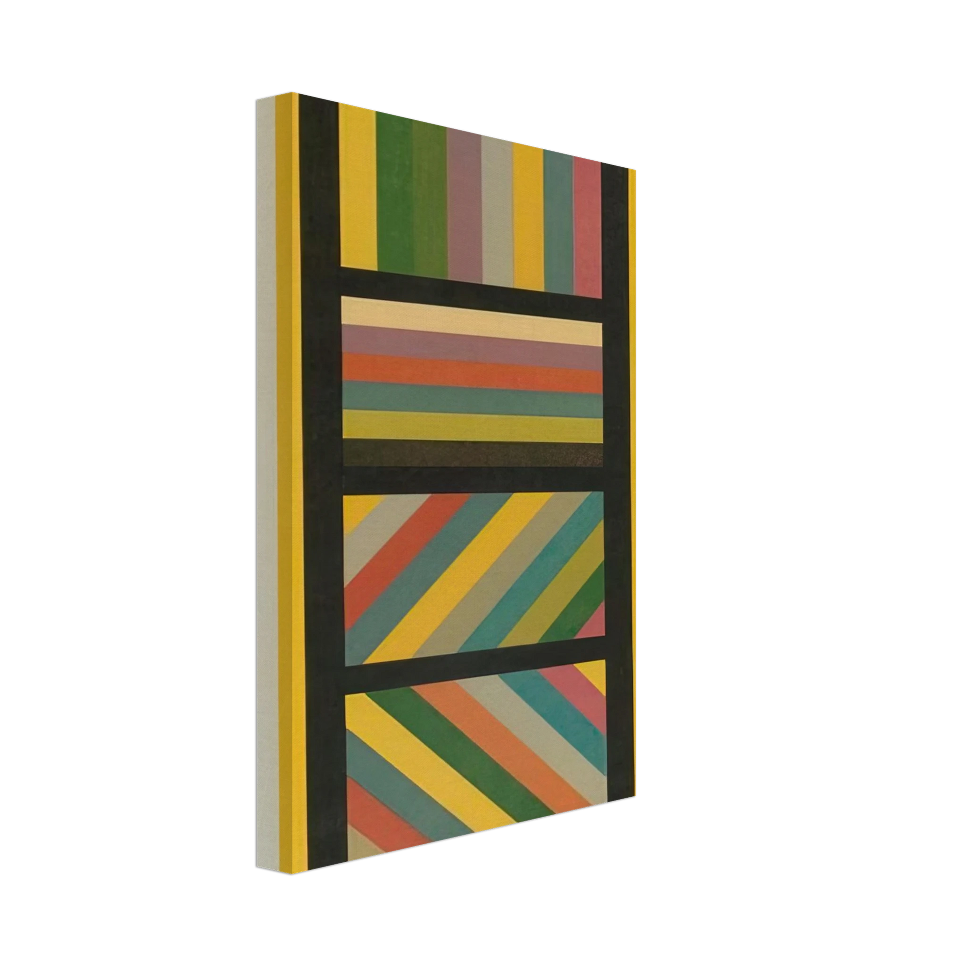 Sol LeWitt - Bands of Color in Four Directions Canvas - 40x60 cm / 16x24 inches-canvas