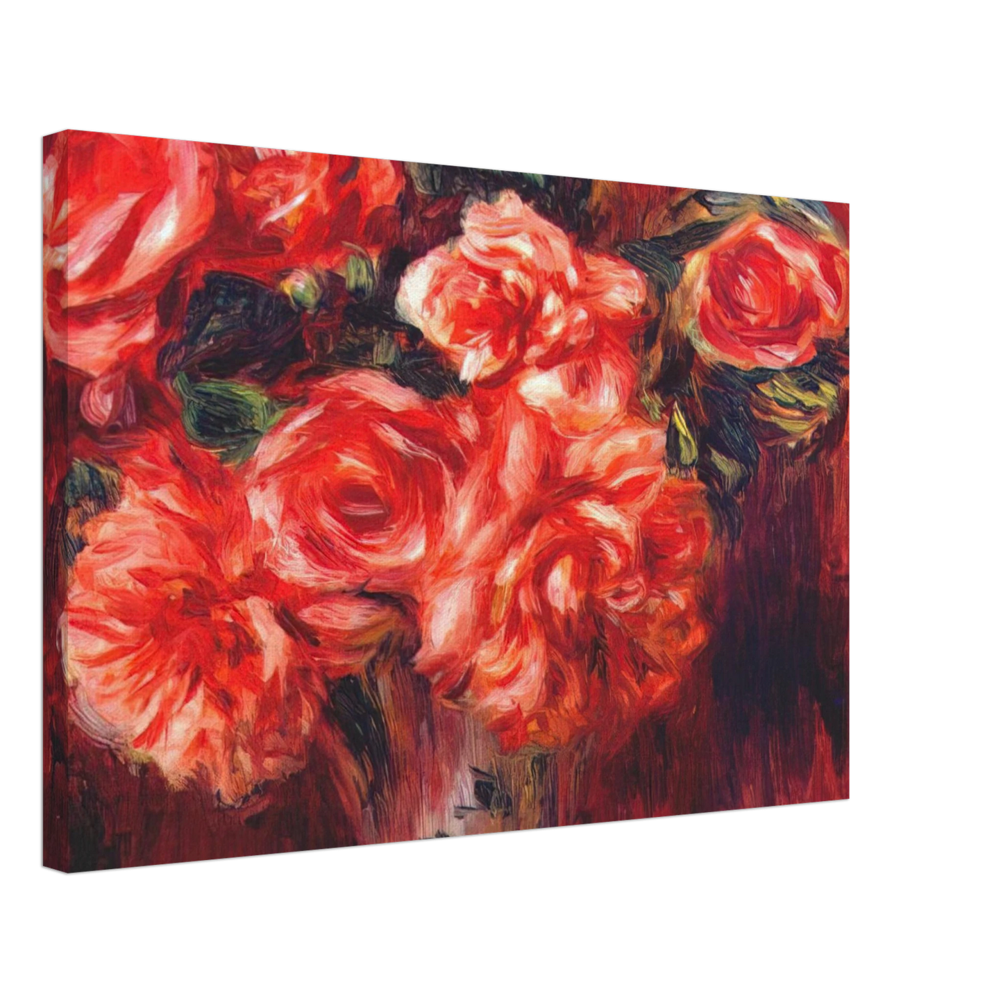 Pierre-Auguste Renoir - Moss roses Canvas - 40x60 cm / 16x24 inches-canvas