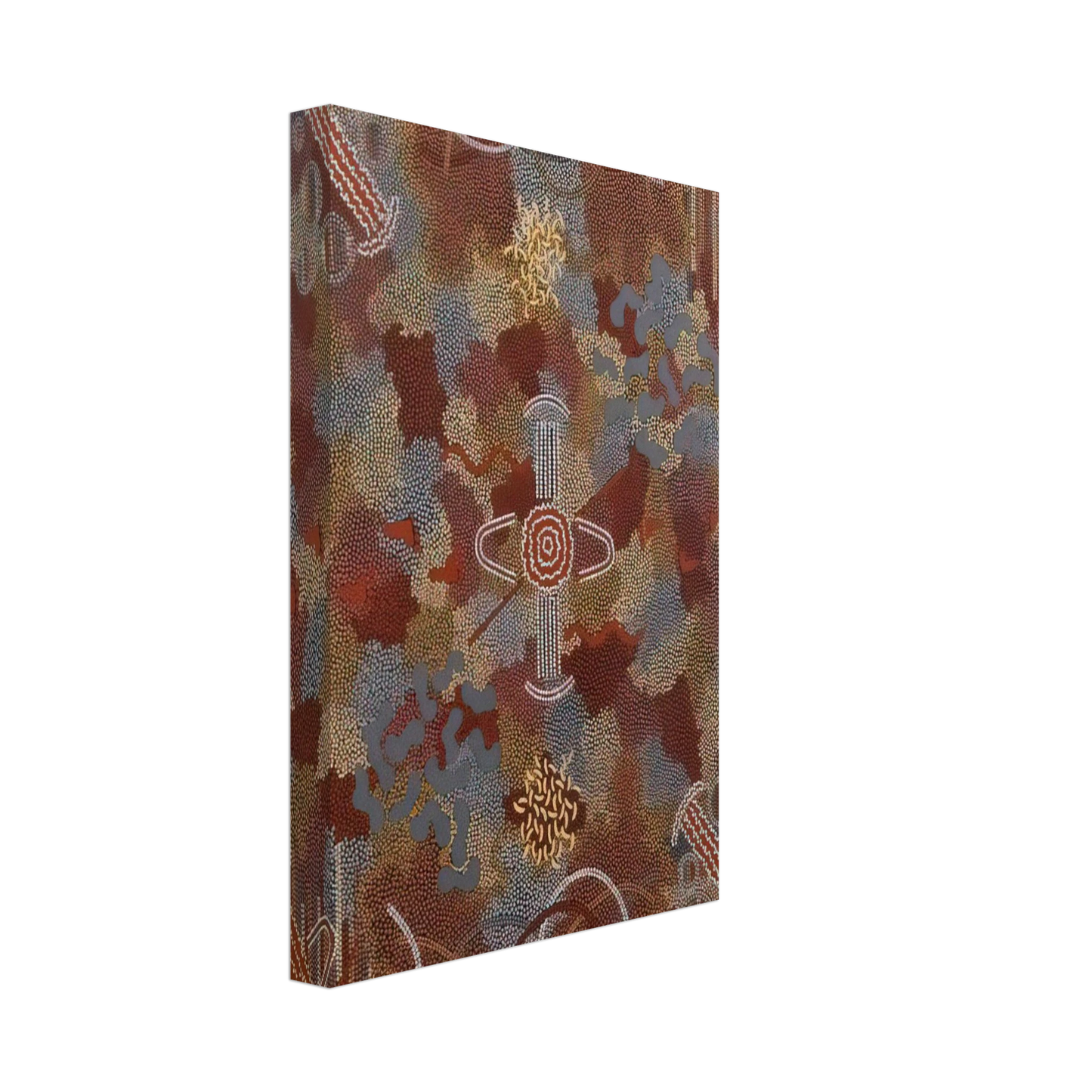 Clifford Possum Tjapaltjarri - Frog Dreaming - 1989 Canvas - 70x100 cm / 28x40 inches-canvas