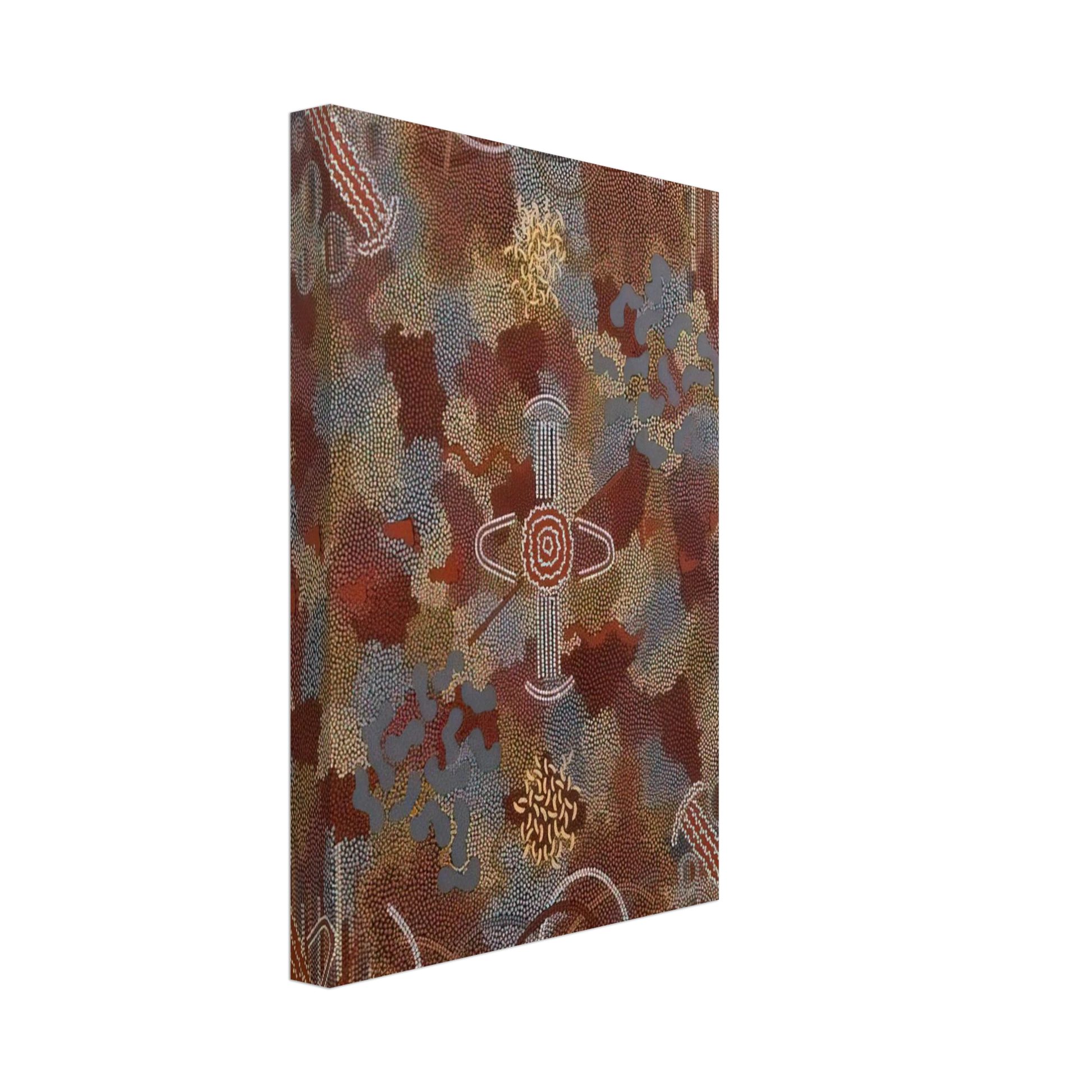 Clifford Possum Tjapaltjarri - Frog Dreaming - 1989 Canvas - 70x100 cm / 28x40 inches-canvas