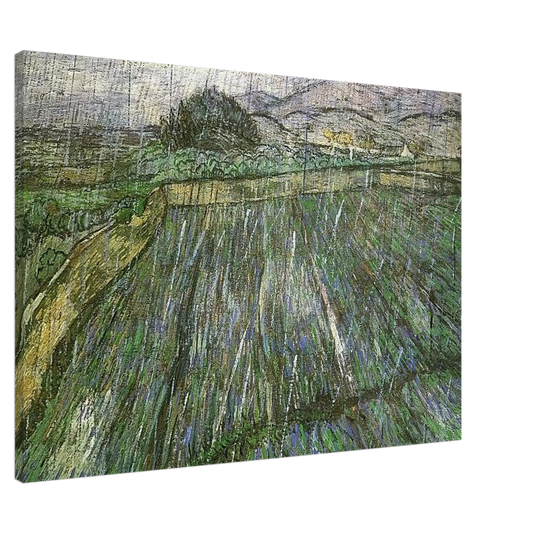 Vincent van Gogh - Wheat Field in Rain Canvas - 20x30 cm / 8x12 inches-canvas