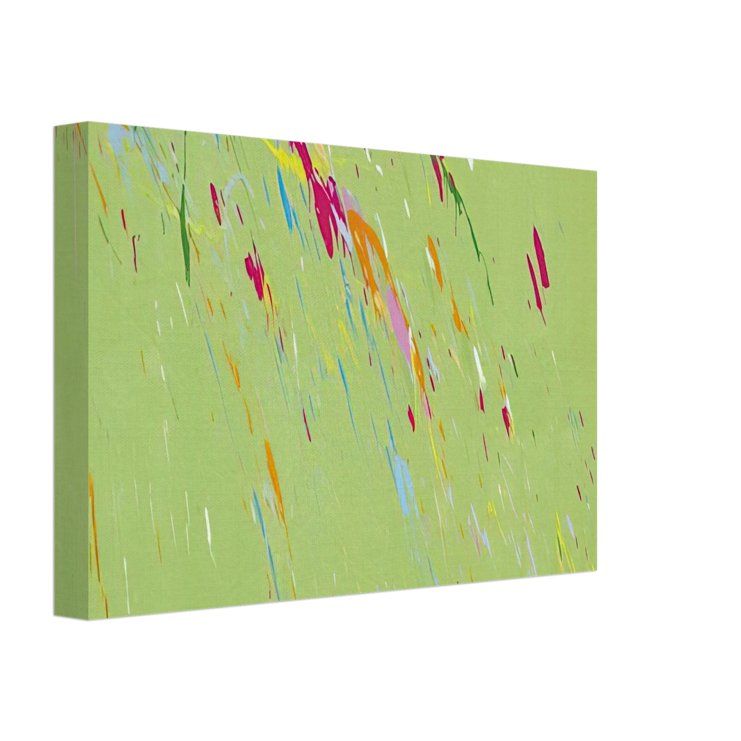 Walasse Ting - Raindrops Keep Falling on My Head - 1973 Canvas - 70x100 cm / 28x40 inches-canvas