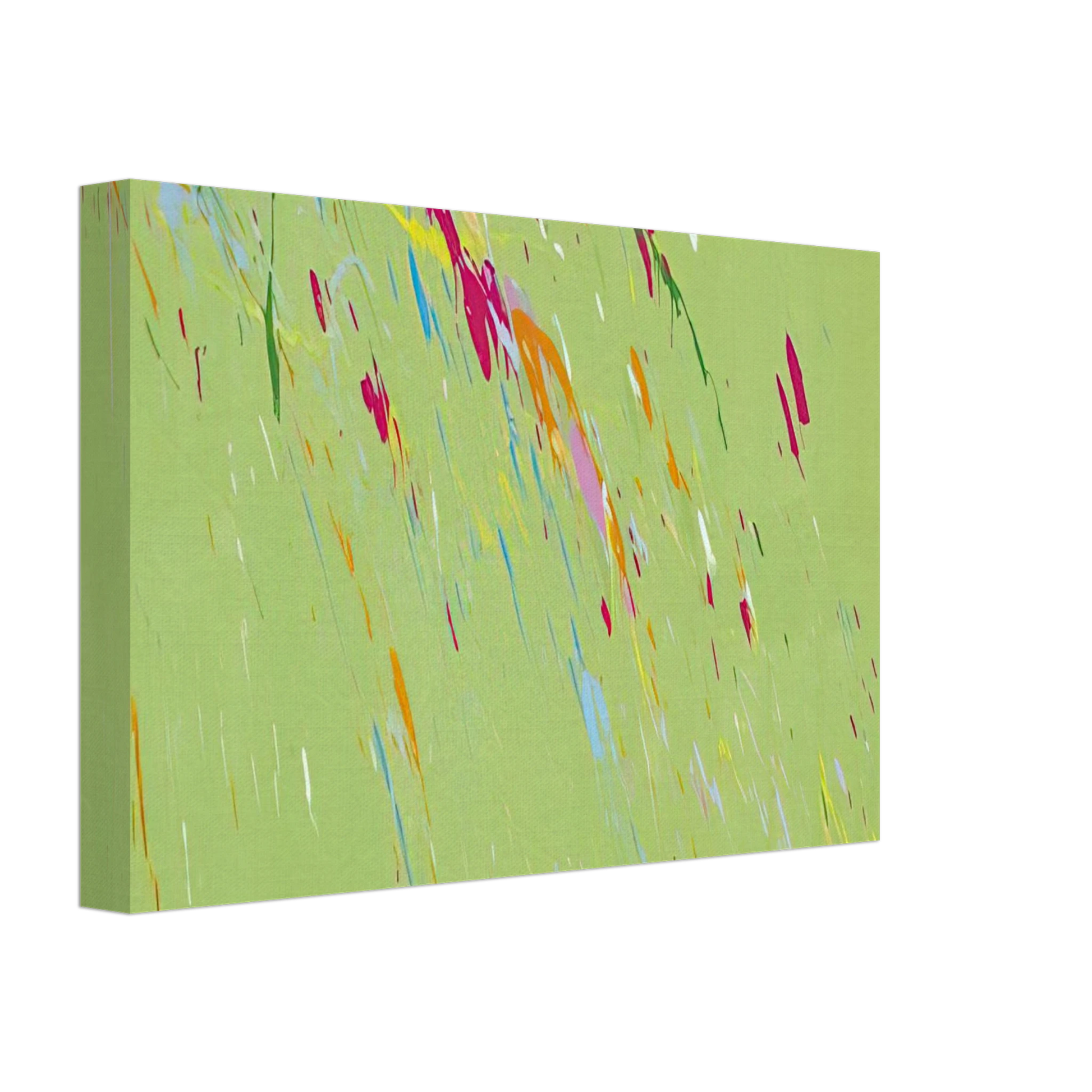 Walasse Ting - Raindrops Keep Falling on My Head - 1973 Canvas - 70x100 cm / 28x40 inches-canvas