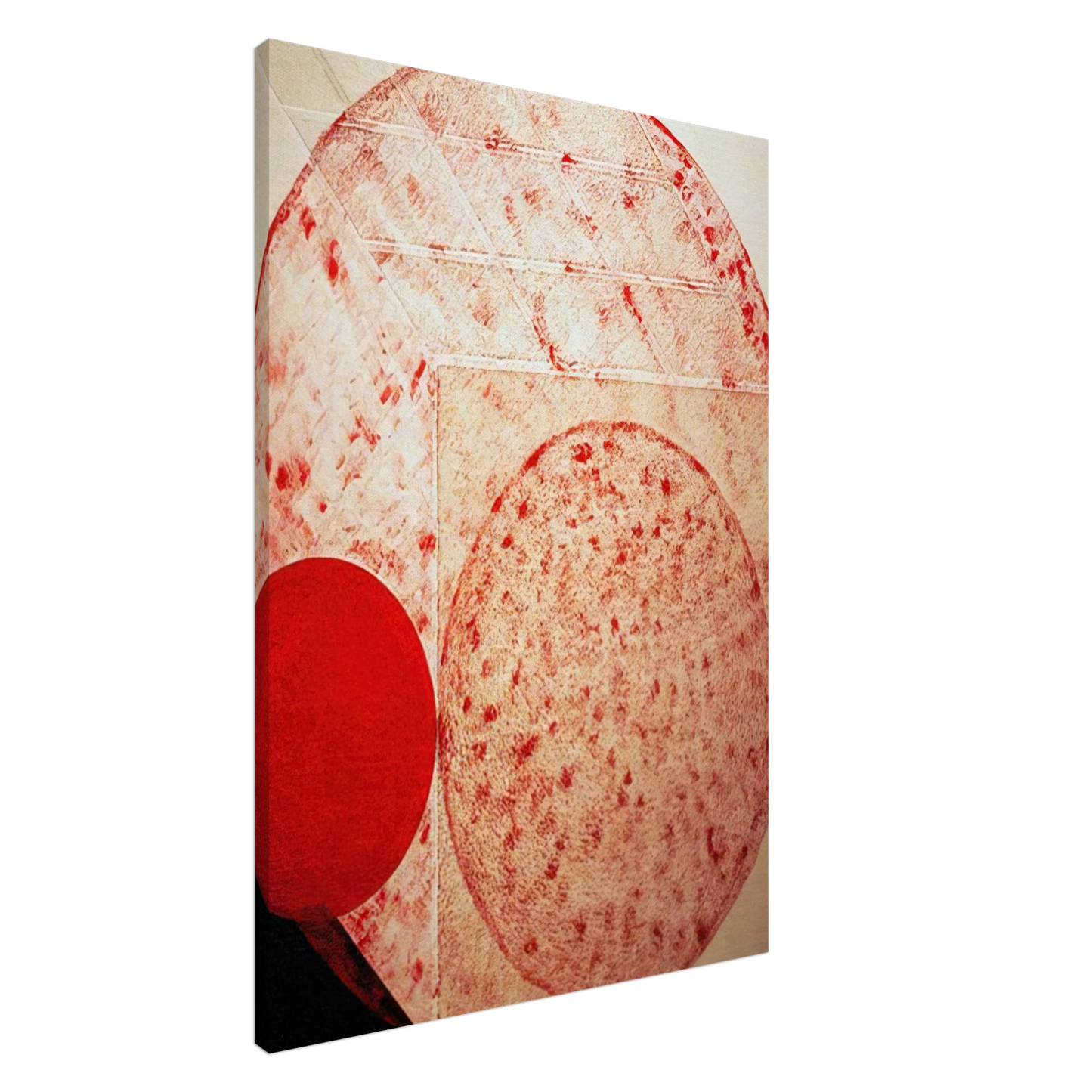 Lygia Pape - Painting. Red - 1987 Canvas - 20x30 cm / 8x12 inches-canvas