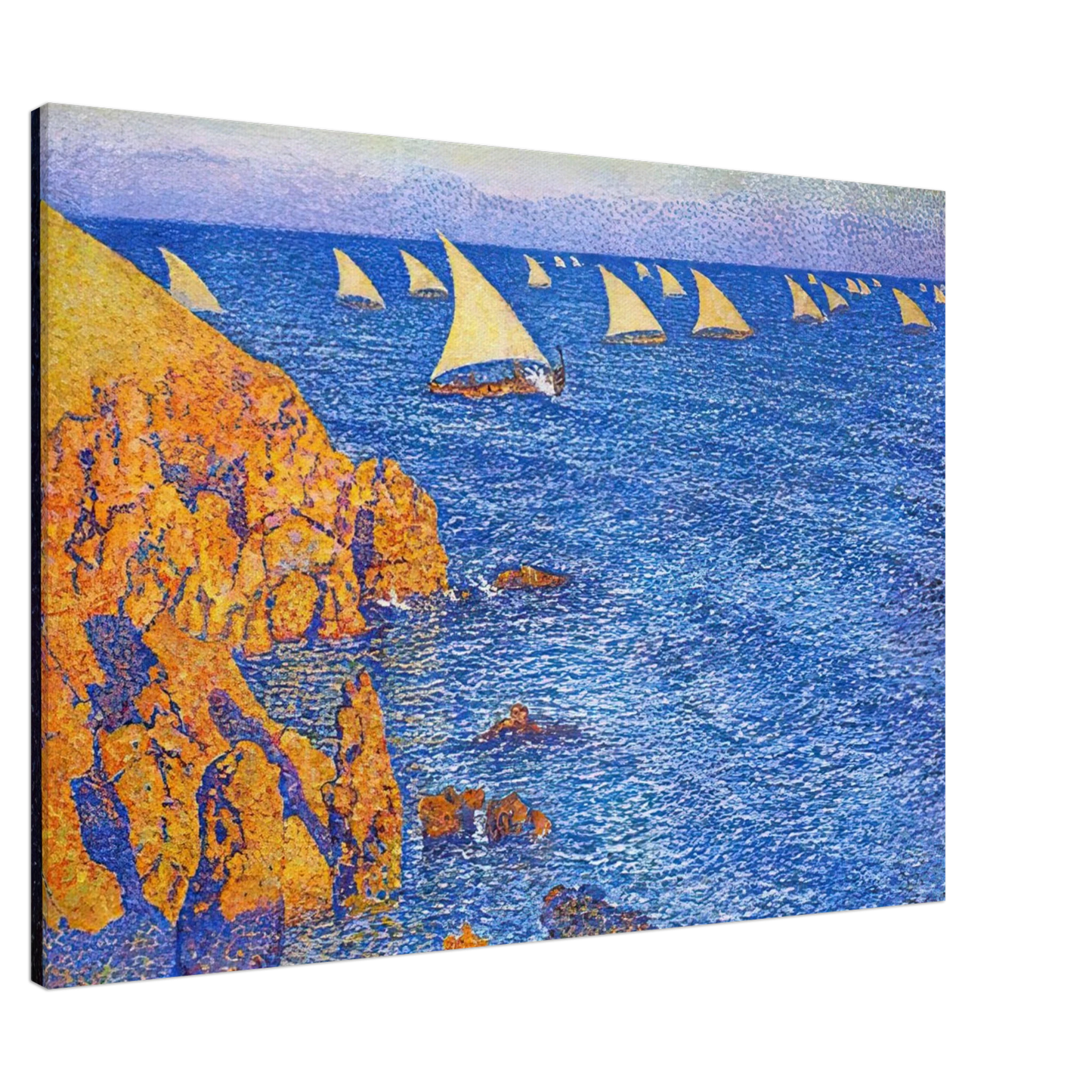 Theo van Rysselberghe - THE REGATA 1892 Canvas - 20x30 cm / 8x12 inches-canvas