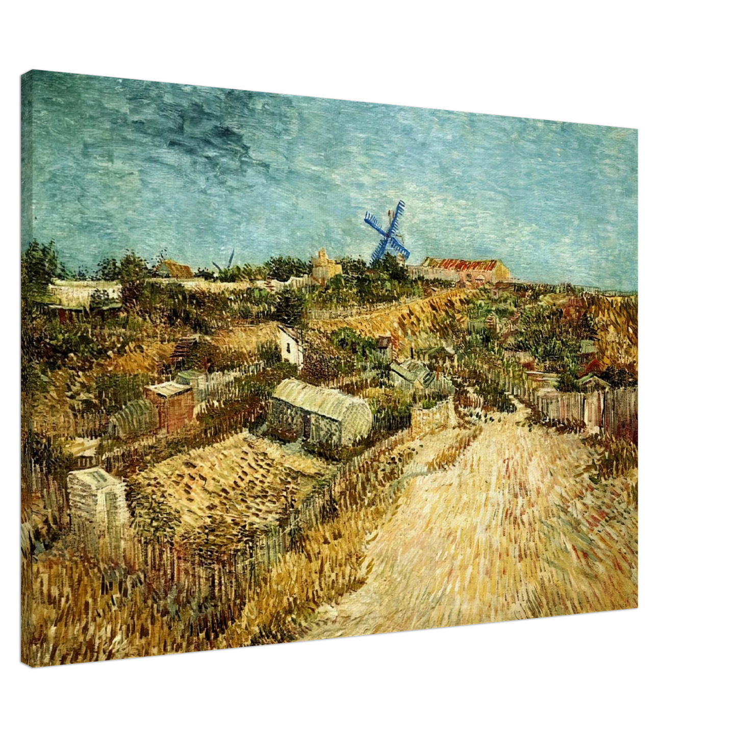 Vincent van Gogh - Vegetable Gardens in Montmartre Canvas - 20x30 cm / 8x12 inches-canvas