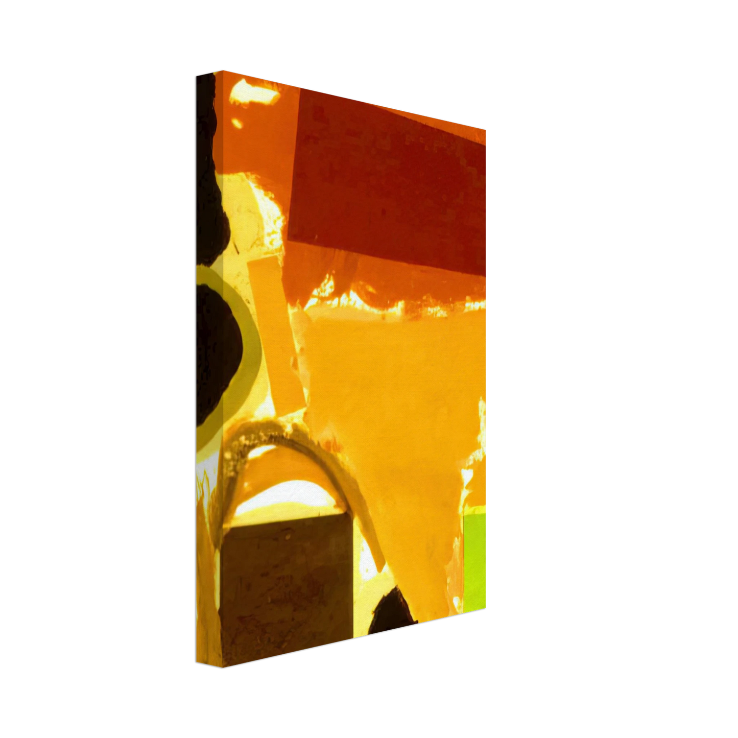 Ronnie Landfield - Abstract Painting with Boxes 2 - 1963 Canvas - 40x60 cm / 16x24 inches-canvas