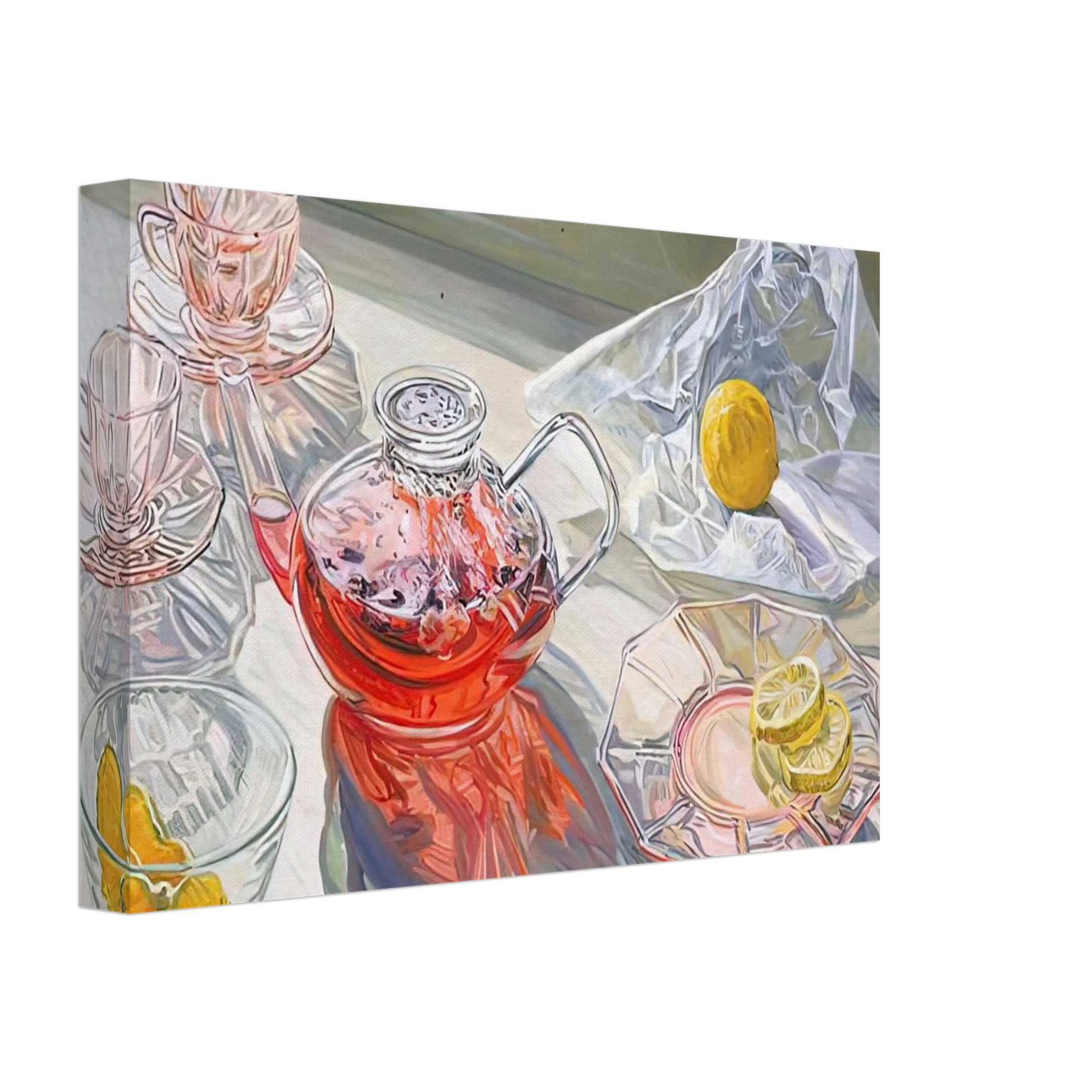 Janet Fish - HERB TEA 1995 Canvas - 40x60 cm / 16x24 inches-canvas