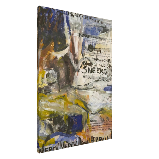 Grace Hartigan - The Oranges, No. 1 Black Crows Canvas - 20x30 cm / 8x12 inches-canvas