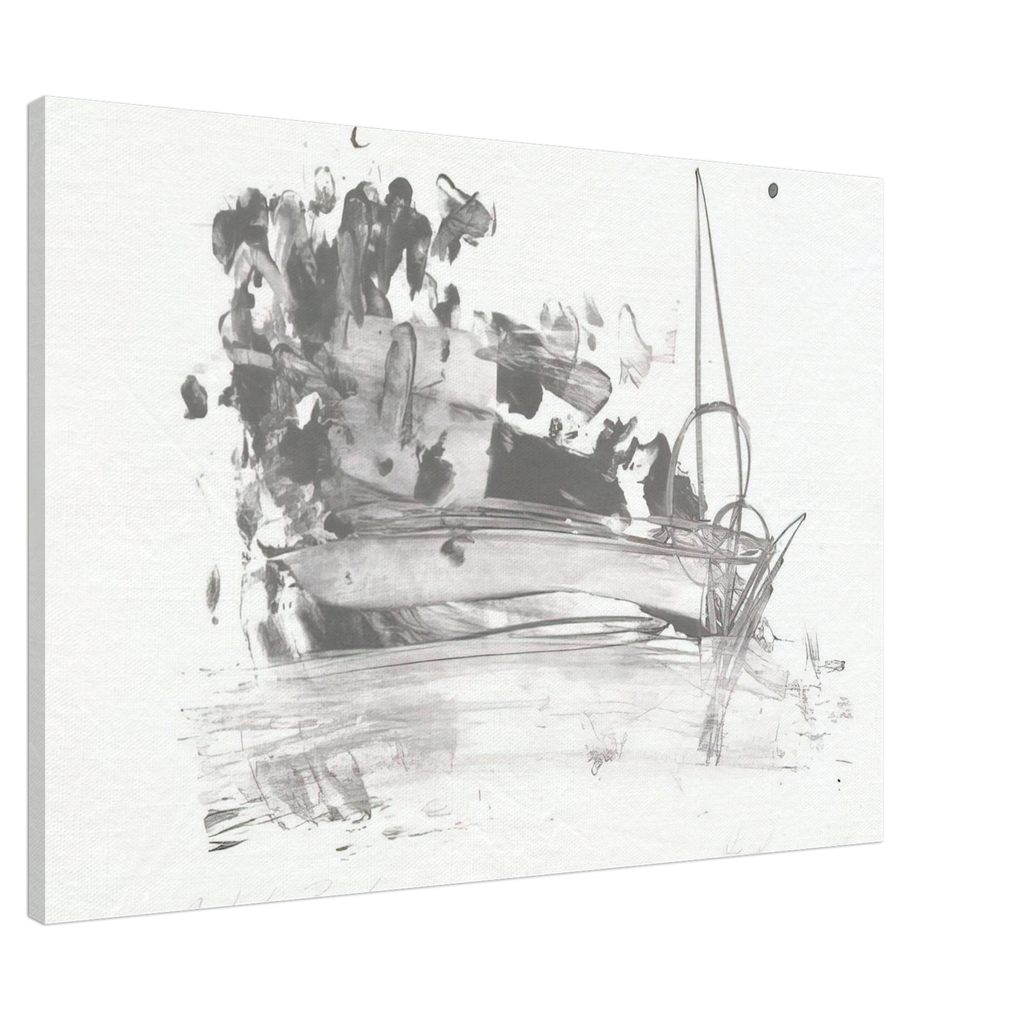 Grace Hartigan - The Hero Leaves His Ship Canvas - 20x30 cm / 8x12 inches-canvas