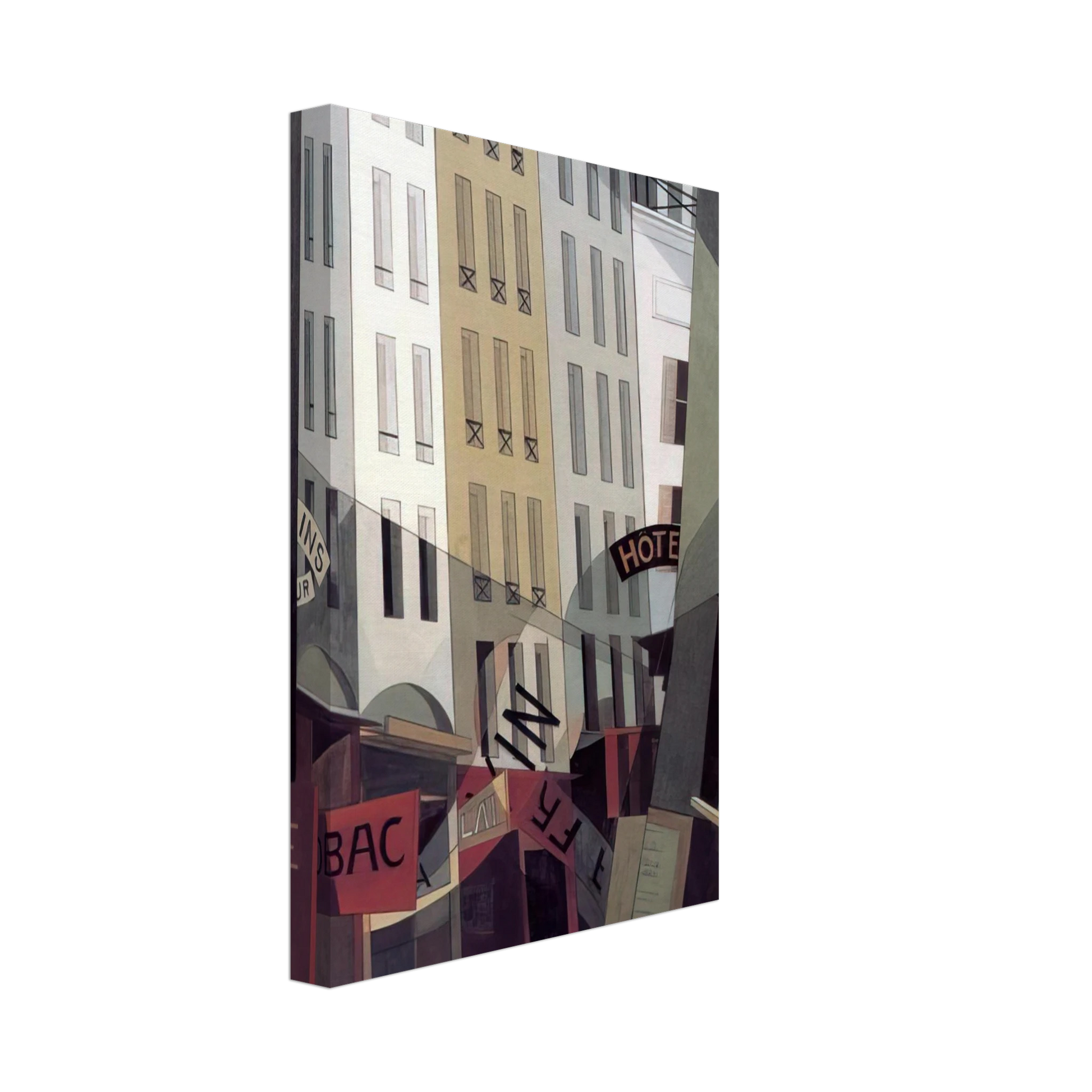 Charles Demuth - Rue du Singe Qui Peche - 1921 Canvas - 40x60 cm / 16x24 inches-canvas