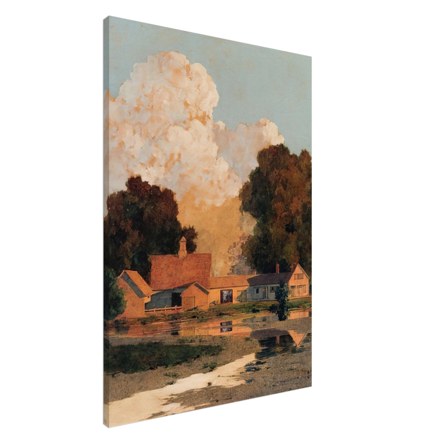Maxfield Parrish - Daniels Farm, Summer Canvas - 20x30 cm / 8x12 inches-canvas