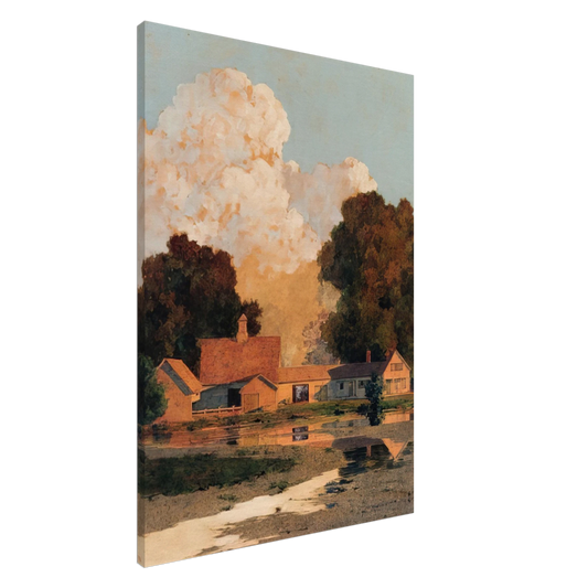 Maxfield Parrish - Daniels Farm, Summer Canvas - 20x30 cm / 8x12 inches-canvas
