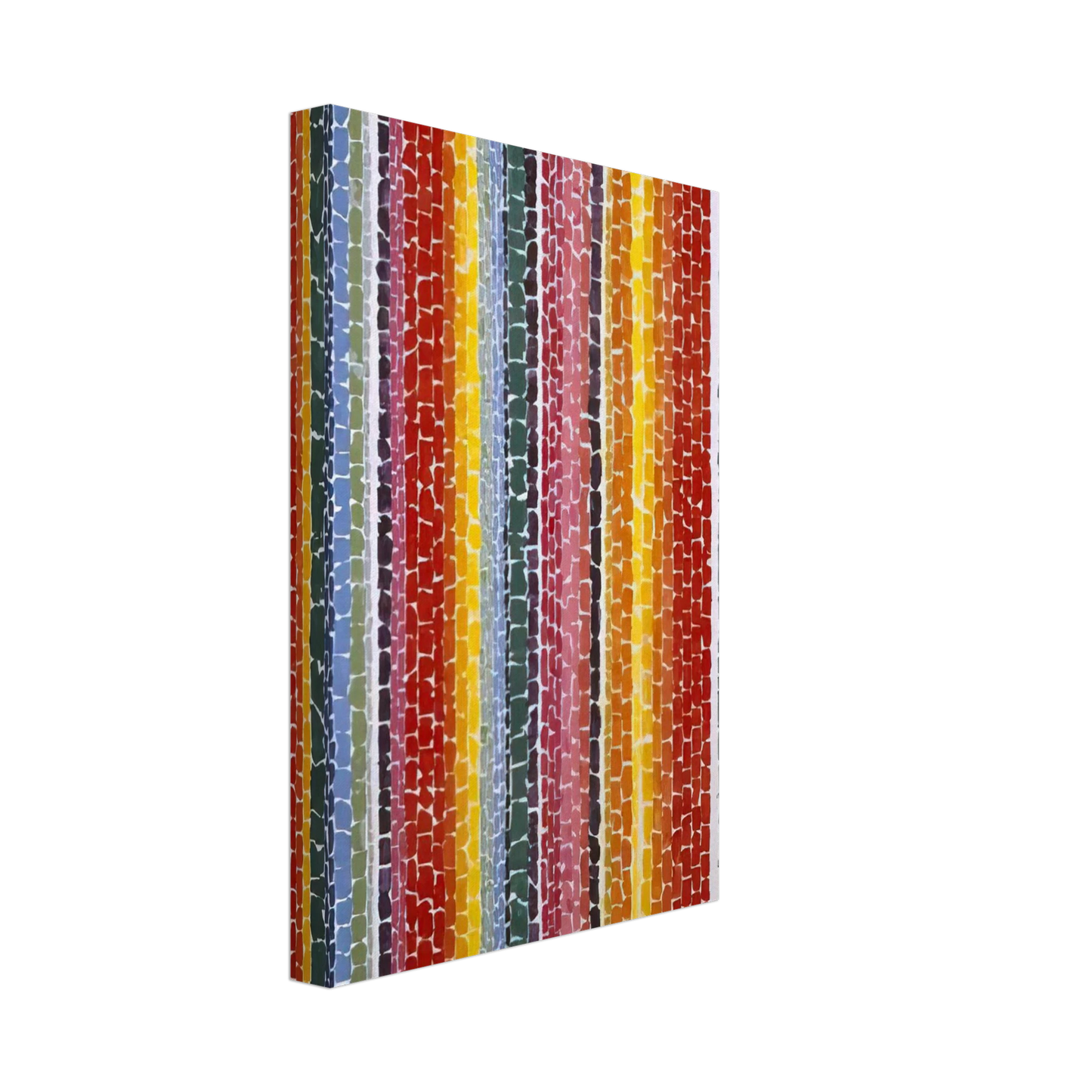 Alma Woodsey Thomas - EARTH SERMON BEAUTY LOVE AND PEACE 1971 Canvas - 40x60 cm / 16x24 inches-canvas