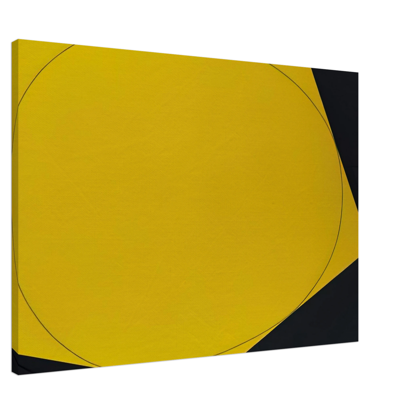 Robert Mangold - DISTORTED CIRCLE WITHIN A POLYGON I 1972 Canvas - 20x30 cm / 8x12 inches-canvas