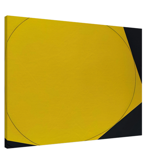 Robert Mangold - DISTORTED CIRCLE WITHIN A POLYGON I 1972 Canvas - 20x30 cm / 8x12 inches-canvas