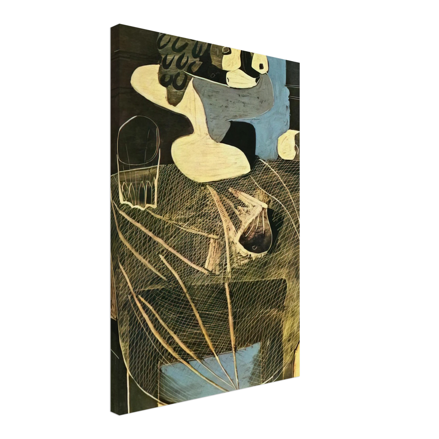 Pablo Picasso - Still life with fishing net Canvas - 40x60 cm / 16x24 inches-canvas